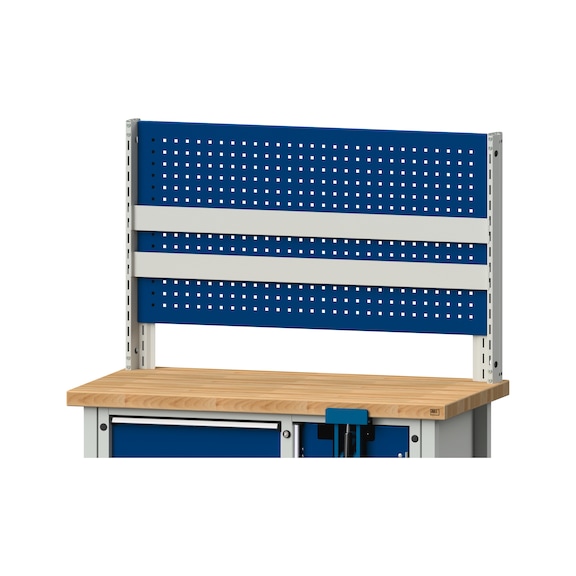 Grundaufbau Systemaufbau, Höhe 800, RAL 7035/RAL 5010, AM 1211, 999.200.0042 - Werkbank (System-Arbeitsplatz, Werkstatt, Sonstiges)