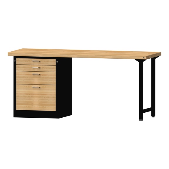 Kombiwerkbank V/T-BL1500/2000 mm, Modell 827 BMP 50 mm RAL 7016, 900x2000x700 mm - Kombiwerkbank V - BL 2000 mm Modelle 821 VH - 850 VH