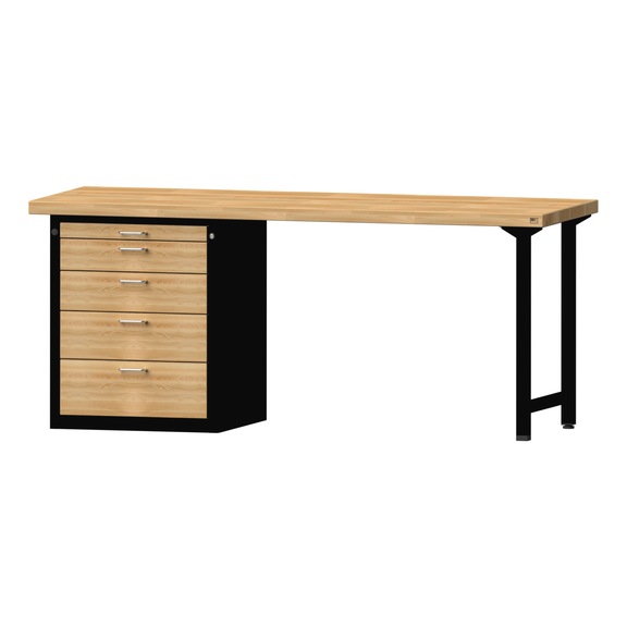 Combination workbench V/T-BL1500/2000 mm, model 829 BMP 50 mm RAL 7016, 850x2000x700 mm - Combination workbench 2000 mm models 821 VH - 850 VH