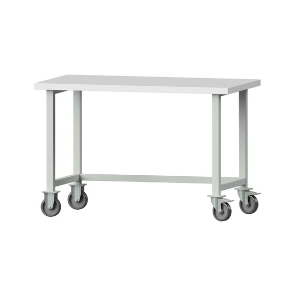 Work table, model 40, KSP 40 mm, RAL 7035, 840 x 1270 x 700 mm - Working table 1270 mm movable