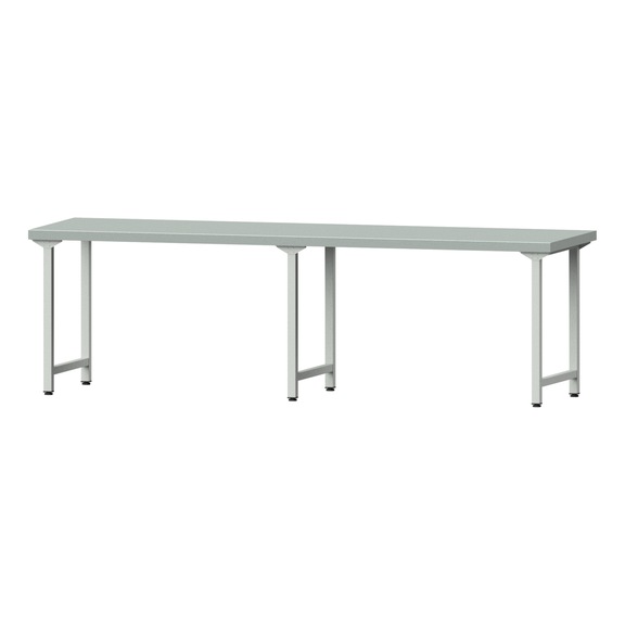 Work table, model 190, ZBP 50 mm, RAL 7035, 850 x 2800 x 800 mm - Working table 2800 mm static