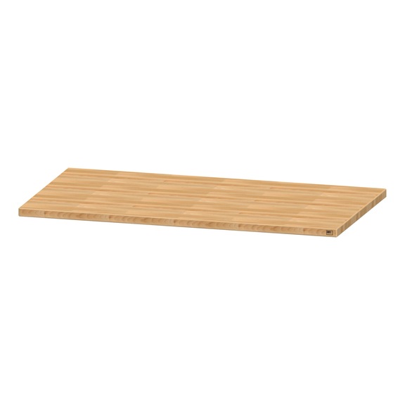 Worktop, solid beech panel, oiled, 40 mm, 1500 x 800 x 40 mm - Workshop bench plate