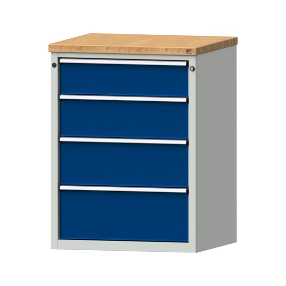 Drawer cabinet V760, model 3003, BMP 40 mm, RAL 7035/5010, height 1020 mm, 200 kg - Cupboard with drawers (storage equipment, workshop)