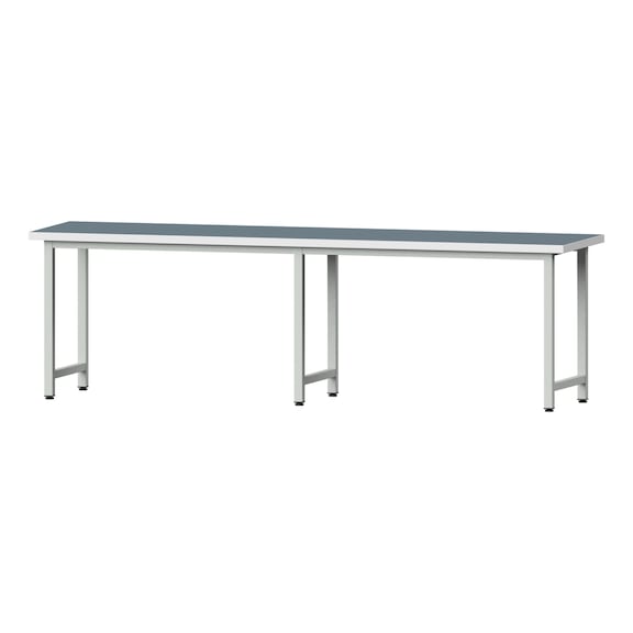 Work table, model 90, UBP 40 mm, RAL 7035, 840 x 2800 x 700 mm - Working table 2800 mm static