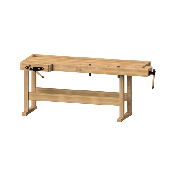 Professional workbench model 162, with 1 pair of rectangular bench hooks - Joiner's bench