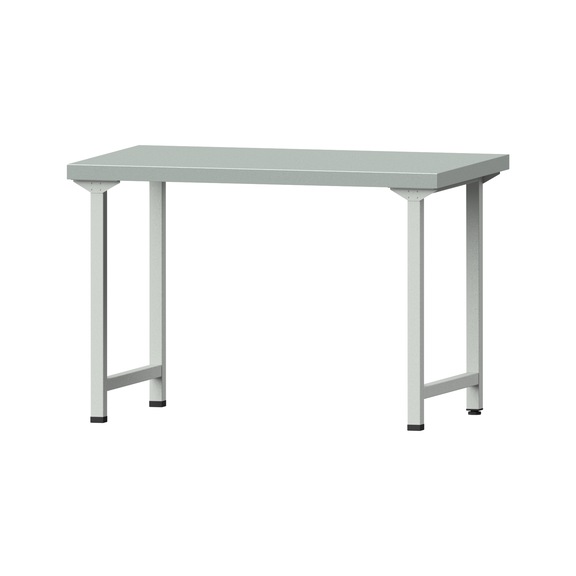 Work table, model 130, ZBP 50 mm, RAL 7035, 850 x 1270 x 800 mm - Working table 1270 mm static