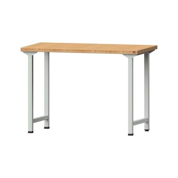 Arbeitstisch, Modell 30, BMP 40 mm, RAL 7035, 890 x 1270 x 700 mm - Arbeitstisch 1270 mm statisch