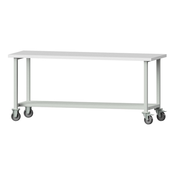 Work table, model 81, KSP 40 mm, RAL 7035, 890 x 2000 x 700 mm - Working table 2000 mm movable