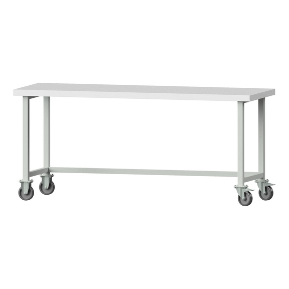 Work table, model 80, KSP 50 mm, RAL 7035, 900 x 2000 x 700 mm - Working table 2000 mm movable