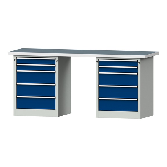 Combination workbench V/T-BL2000mm-2 blocks Model 850 UBP 40 mm 7035/5010 890x2000x700 - Combination workbench 2000 mm models 821 VH - 850 VH