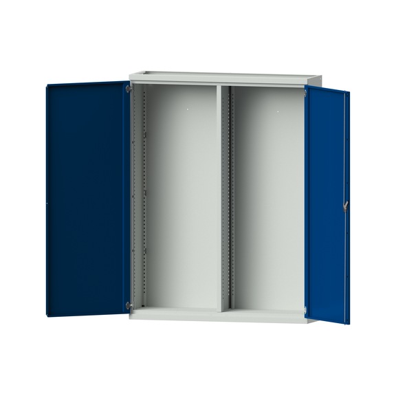 Schwerlastschrank T400mm - H1950mm, Modell 400, RAL 7035/RAL 5010, 620.009.0014 - Werkstattschrank