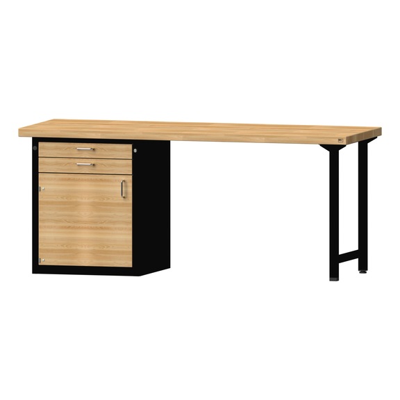 Combination workbench V/T-BL1500/2000 mm, model 822 BMP 50 mm RAL 7016, 850x2000x700 mm - Combination workbench 2000 mm models 821 VH - 850 VH