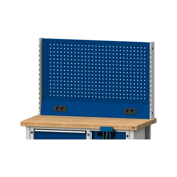 Grundaufbau Systemaufbau, Höhe 800, RAL 7035/RAL 5010, AM 1211, 999.200.0029 - Werkbank (System-Arbeitsplatz, Werkstatt, Sonstiges)