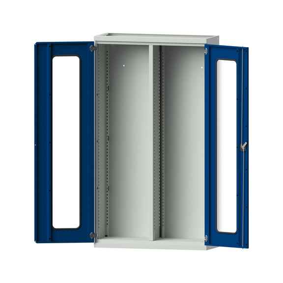 Heavy-duty cabinet T400 mm - H1950 mm, model 200, RAL 7035/RAL 5010, 620.009.0049 - Workshop cupboard