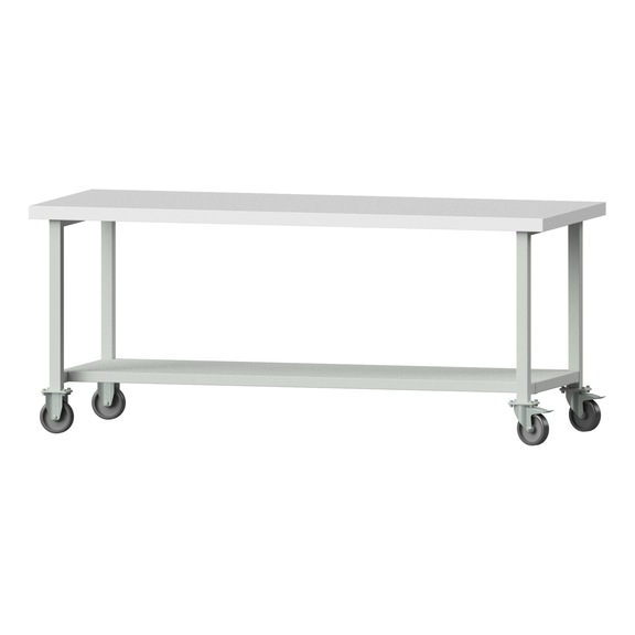 Work table, model 181, KSP 50 mm, RAL 7035, 850 x 2000 x 800 mm - Working table 2000 mm movable