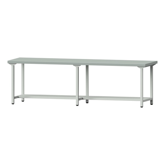 Work table, model 191, ZBP 50 mm, RAL 7035, 850 x 2800 x 800 mm - Working table 2800 mm static