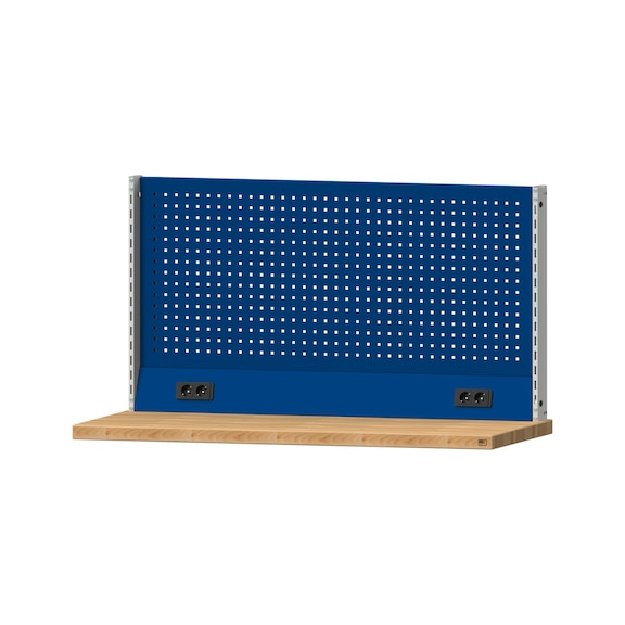 Grundaufbau Systemaufbau, Höhe 800, RAL 7035/RAL 5010, AM 1441, 999.200.0101 - Werkbank (System-Arbeitsplatz, Werkstatt, Sonstiges)