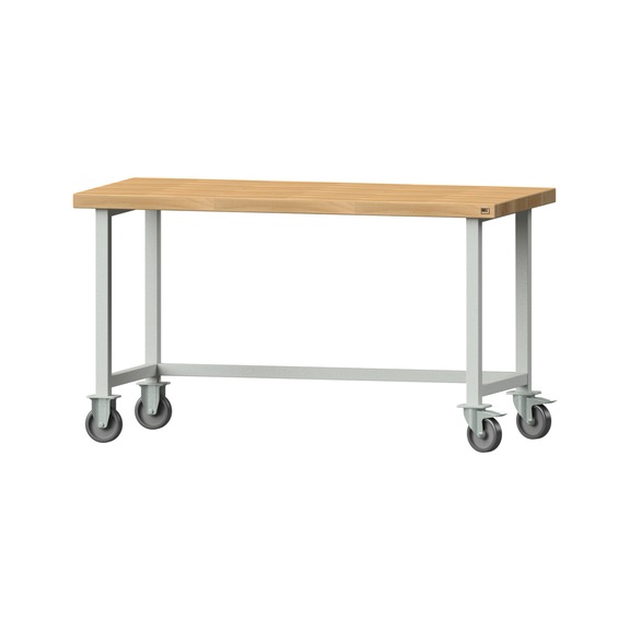 Work table, model 60, BMP 50 mm, RAL 7035, 850 x 1500 x 700 mm - Working table 1500 mm movable