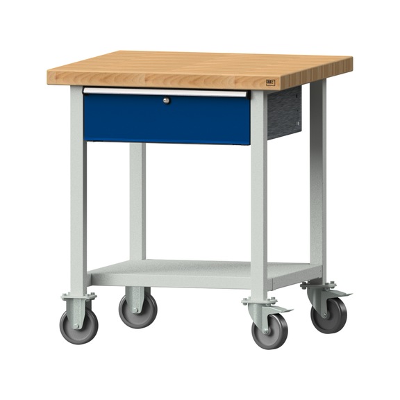 Work table, model 123, BMP 50 mm, RAL 7035/RAL 5010, 900 x 800 x 800 mm - Working table 800 mm movable