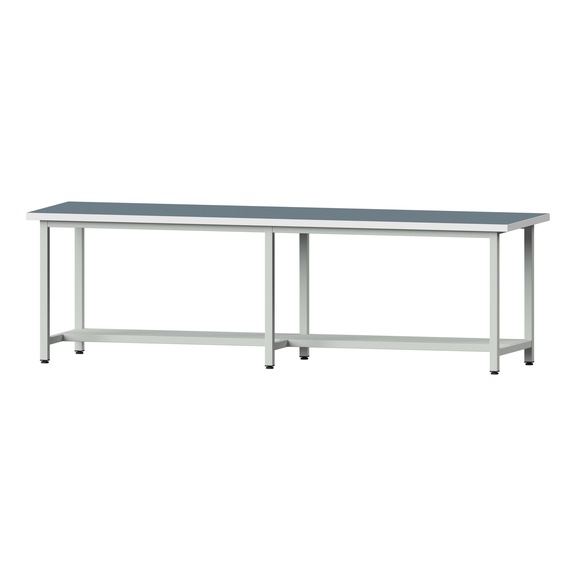 Work table, model 191, UBP 40 mm, RAL 7035, 840 x 2800 x 800 mm - Working table 2800 mm static