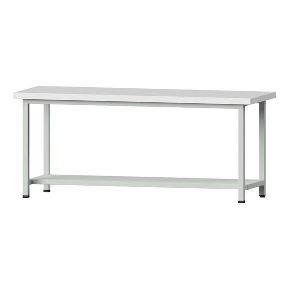 Work table, model 71, KSP 50 mm, RAL 7035, 850 x 2000 x 700 mm - Working table 2000 mm static