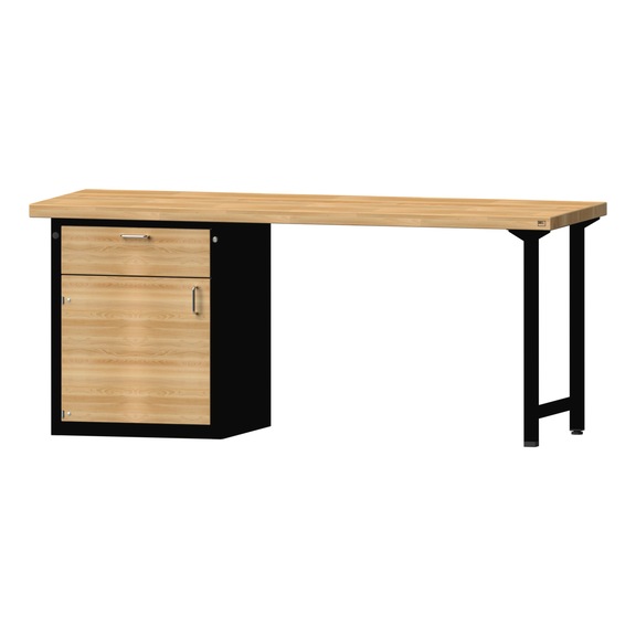 Combination workbench V/T-BL1500/2000 mm, model 821 BMP 50 mm RAL 7016, 850x2000x700 mm - Combination workbench 2000 mm models 821 VH - 850 VH