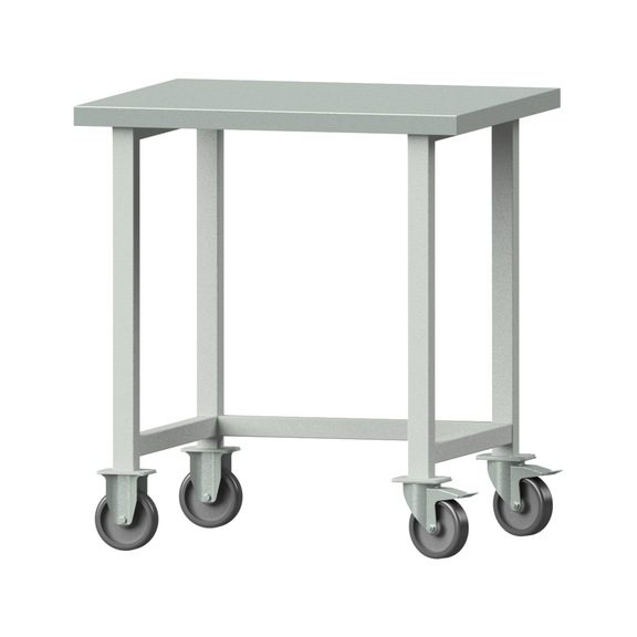 Work table, model 20, ZBP 40 mm, RAL 7035, 890 x 800 x 700 mm - Working table 800 mm movable