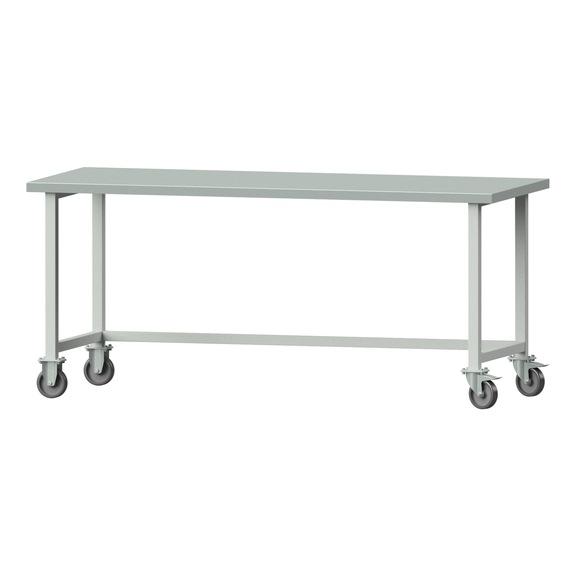 Work table, model 180, ZBP 40 mm, RAL 7035, 890 x 2000 x 800 mm - Working table 2000 mm movable