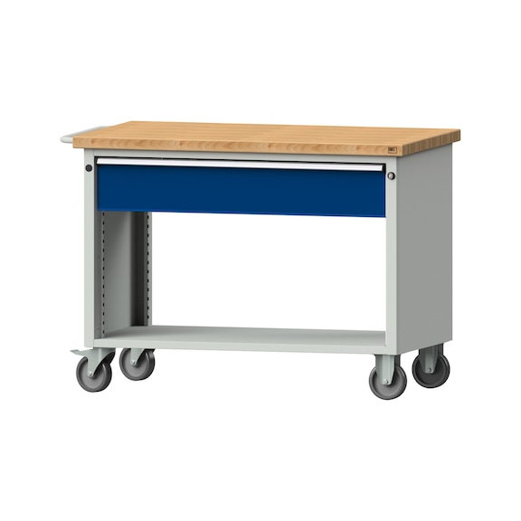 Workshop trolley V/T, model 251, BMP 40 mm, RAL 7035/RAL 5010, height 850 mm - Workshop trolley