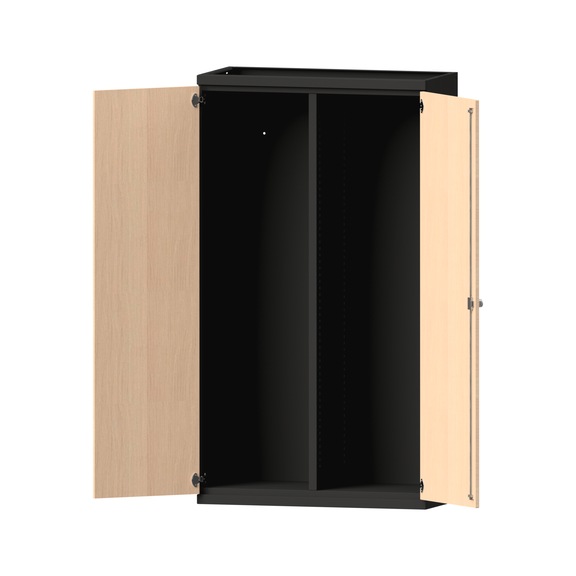 Schwerlastschrank T500mm - H1950mm, Modell 200, RAL 7016/RAL 7016, 620.007.0084 - Werkstattschrank