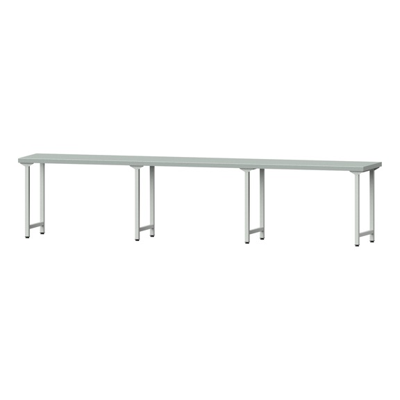 Work table, model 200, ZBP 50 mm, RAL 7035, 900 x 4050 x 800 mm - Working table 4500 mm static