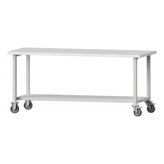 Work table, model 181, KSP 40 mm, RAL 7035, 890 x 2000 x 800 mm - Working table 2000 mm movable