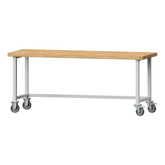 Work table, model 80, BMP 50 mm, RAL 7035, 850 x 2000 x 700 mm - Working table 2000 mm movable