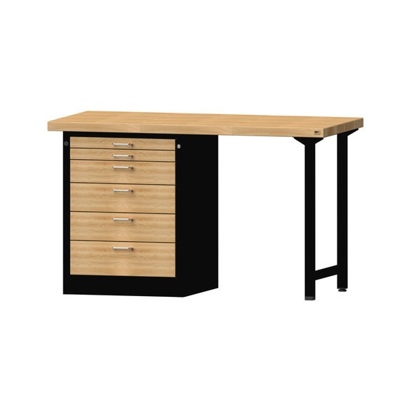 Combination workbench V/T-BL1500/2000 mm, model 812, BMP 50 mm, RAL 7016, 900x1500x700 - Combination workbench 1500 mm models 809 V - 816 V