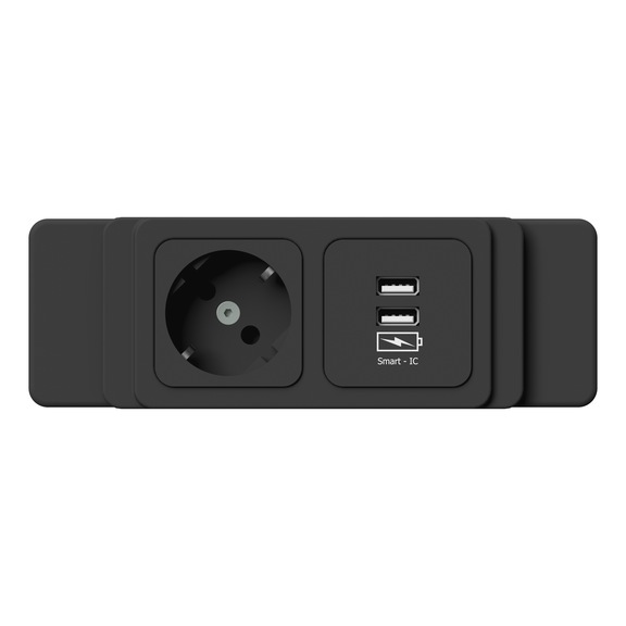 Mayer Energy Modules 1x safety contact D 230V/16A, 2x USB charger 100-240V AC, 5V DC - Workbench (system workstation, workshop, other)