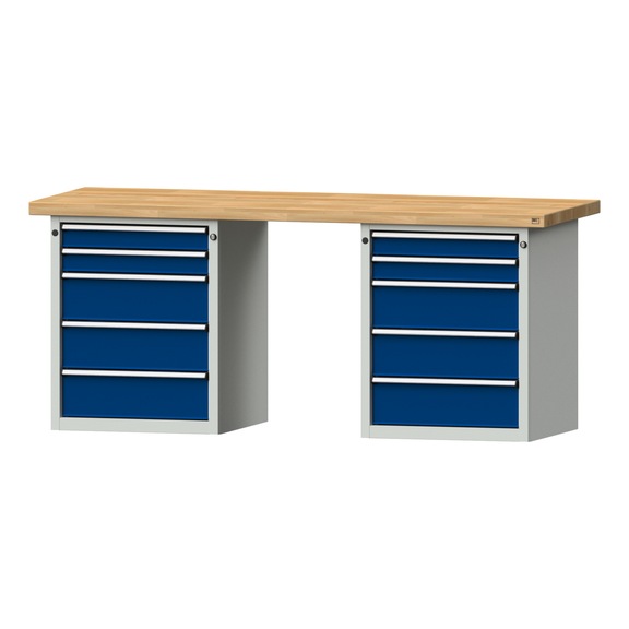 Combination workbench V/T-BL2000mm-2 blocks Model 850 BMP 50 mm 7035/5010 850x2000x700 - Combination workbench 2000 mm models 821 VH - 850 VH