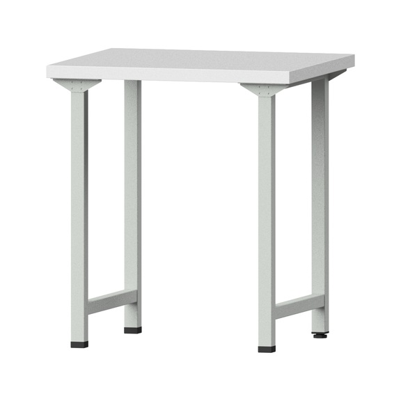 Arbeitstisch, Modell 10, KSP 40 mm, RAL 7035, 890 x 800 x 700 mm - Arbeitstisch 800 mm statisch