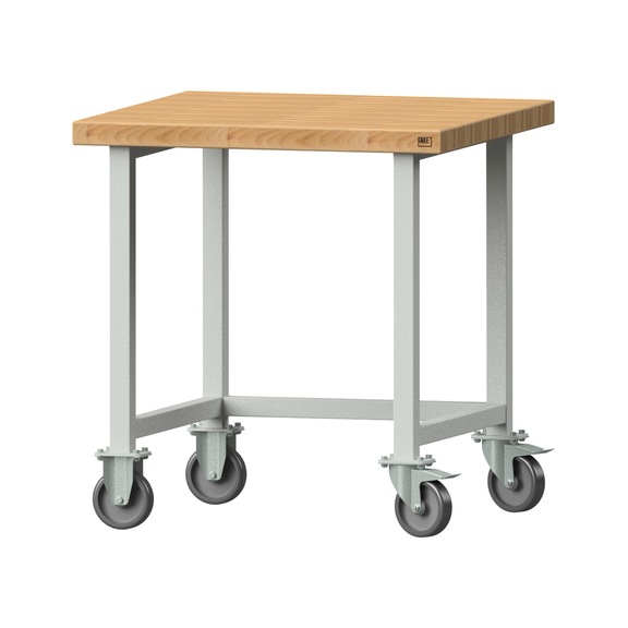 Work table, model 120, BMP 50 mm, RAL 7035, 850 x 800 x 800 mm - Working table 800 mm movable