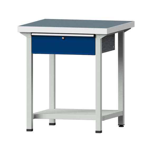 Work table, model 113, UBP 50 mm, RAL 7035/RAL 5010, 900 x 800 x 800 mm - Working table 800 mm static