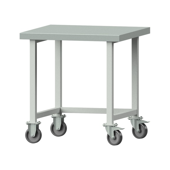 Work table, model 120, ZBP 50 mm, RAL 7035, 850 x 800 x 800 mm - Working table 800 mm movable