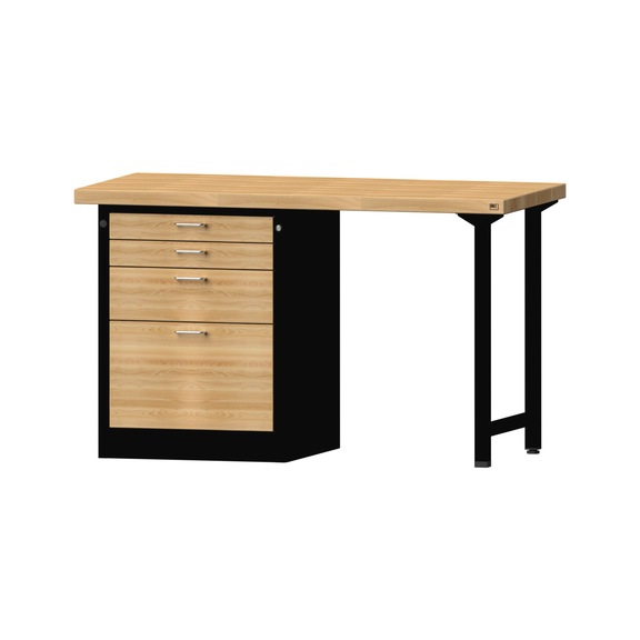 Combination workbench V/T-BL1500/2000 mm, model 807, BMP 50 mm, RAL 7016, 900x1500x700 - Combination workbench 1500 mm models 801 V - 808 VH