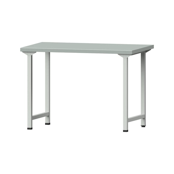 Work table, model 130, ZBP 40 mm, RAL 7035, 890 x 1270 x 800 mm - Working table 1270 mm static