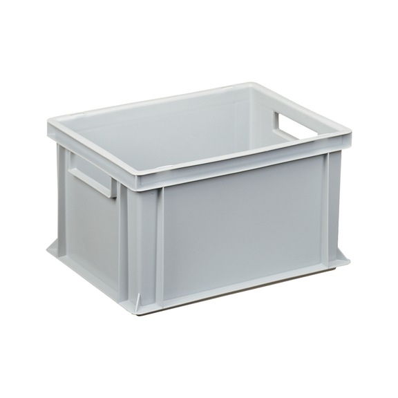 Closed Euro container NB 24 V1, grey - Storage transportation bin (workshop)