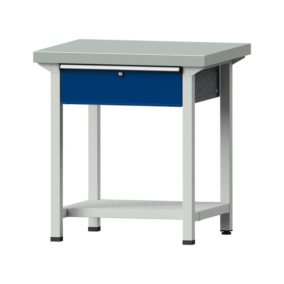 Work table, model 13, ZBP 50 mm, RAL 7035/RAL 5010, 850 x 800 x 700 mm - Working table 800 mm static