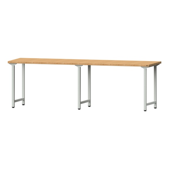 Work table, model 190, BMP 40 mm, RAL 7035, 890 x 2800 x 800 mm - Working table 2800 mm static