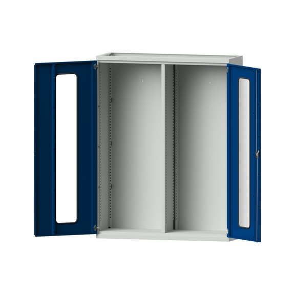 Schwerlastschrank T500mm - H1950mm, Modell 400, RAL 7035/RAL 5010, 620.007.0073 - Werkstattschrank