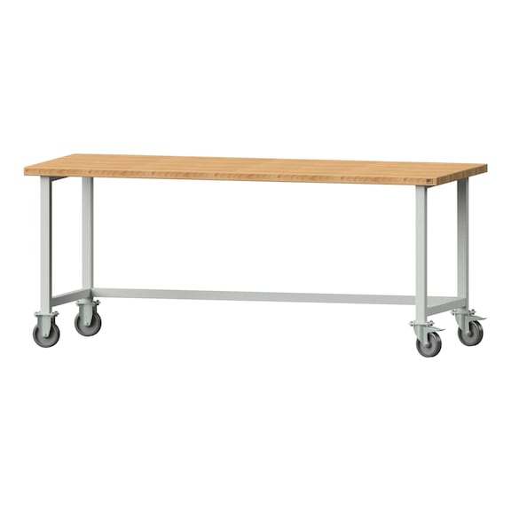 Work table, model 180, BMP 40 mm, RAL 7035, 840 x 2000 x 800 mm - Working table 2000 mm movable