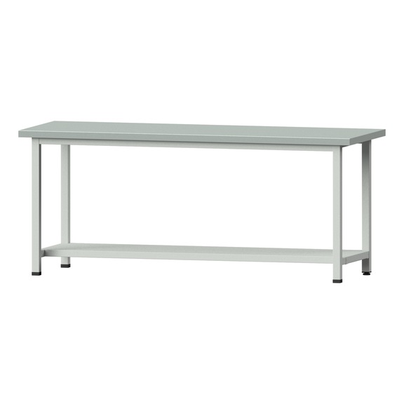Work table, model 70, ZBP 40 mm, RAL 7035, 840 x 2000 x 700 mm - Working table 2000 mm static