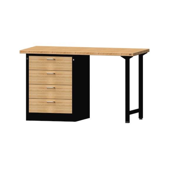 Combination workbench V/T-BL1500/2000 mm, model 808, BMP 40 mm, RAL 7016, 890x1500x700 - Combination workbench 1500 mm models 801 V - 808 VH