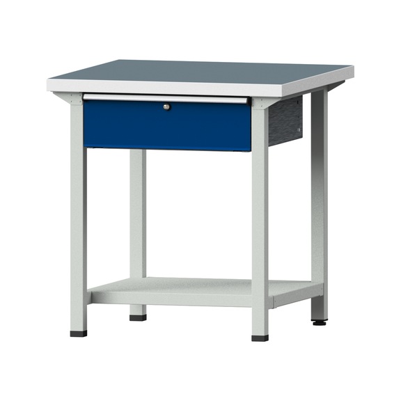 Work table, model 113, UBP 40 mm, RAL 7035/RAL 5010, 840 x 800 x 800 mm - Working table 800 mm static